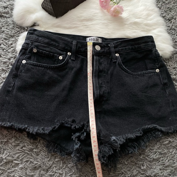 AGOLDE Ridley Short High-rise vintage denim cut-off shorts - Picture 9 of 11